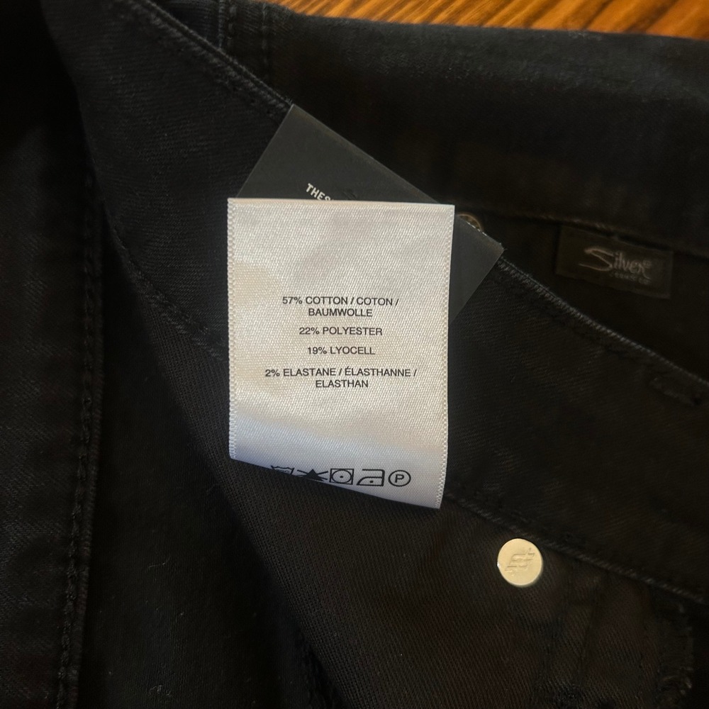 Buckle Silver Denim Black Mid Rise Stretch Shorts 29 8 - Picture 3 of 4
